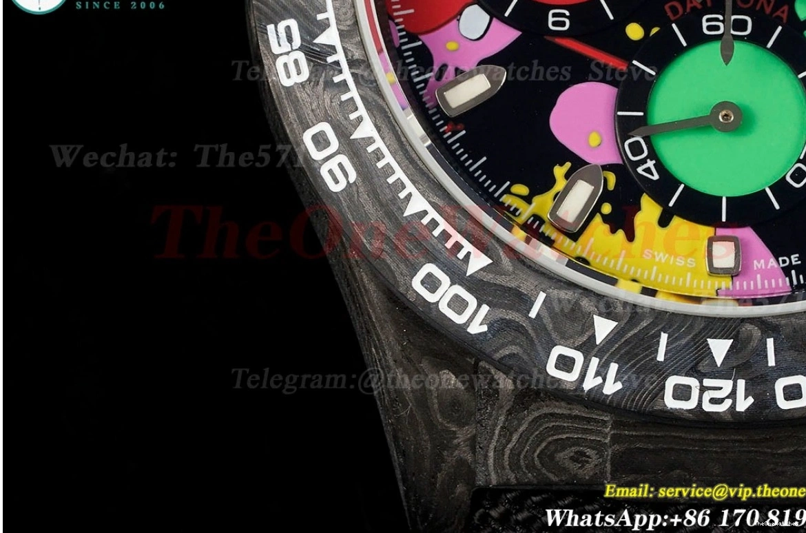 NY Carbon Colorful Dial DD4130 Daytona O 40mm N6F Diw 0130